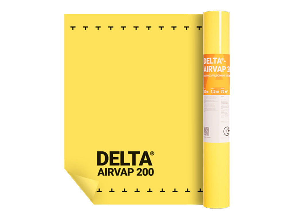 Универсальная пароизоляционная пленка DELTA DAWI / AIRVAP 200, 75 м2/рул, 50*1,5 м