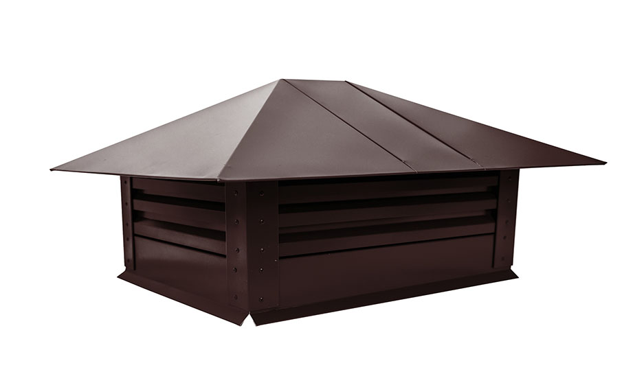 Дымник на трубу Grand Line с жалюзи 520*390 мм GreenCoat Pural BT matt RR 887