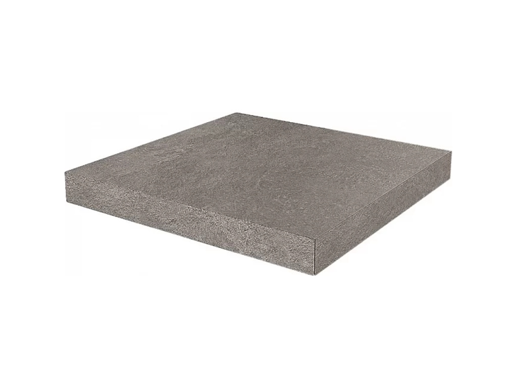 Ступень угловая клееная KERAMA MARAZZI Про Стоун серый темный необрезная, 330*330*9 мм