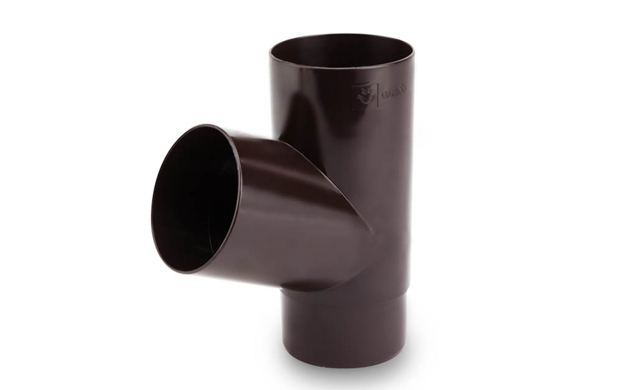 Тройник Galeco 67 градусов для системы PVC D 130/100 мм, RAL 8019