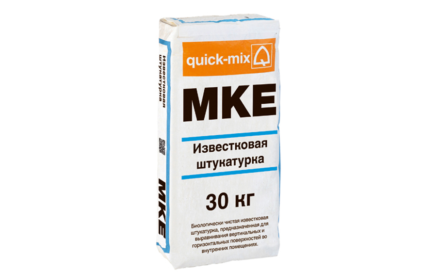 Известковая штукатурка для машинного нанесения quick-mix MKE, 30 кг