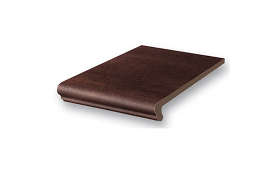 Клинкерная ступень флорентинер Stroeher Keraplatte Duro 825 sherry, 340x240x12 мм