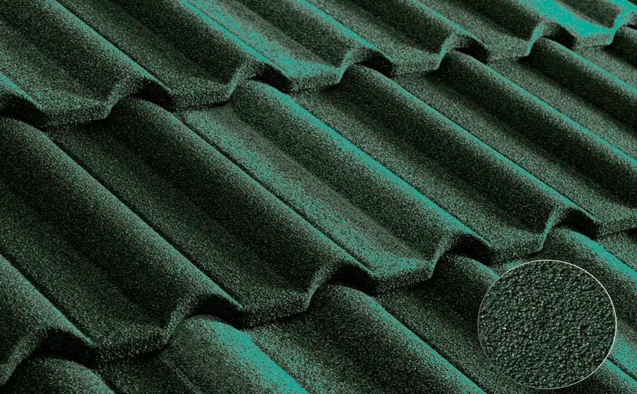 Композитная черепица рядовая Metrotile Gallo Dark green