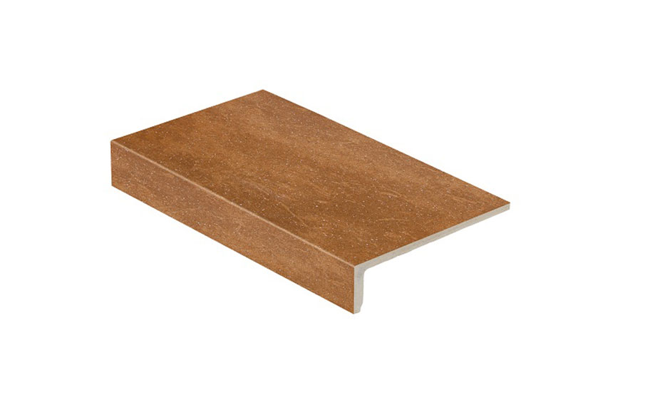 Клинкерная ступень прямоугольная Stroeher Keraplatte Roccia 839 ferro 294х175х52х10 мм