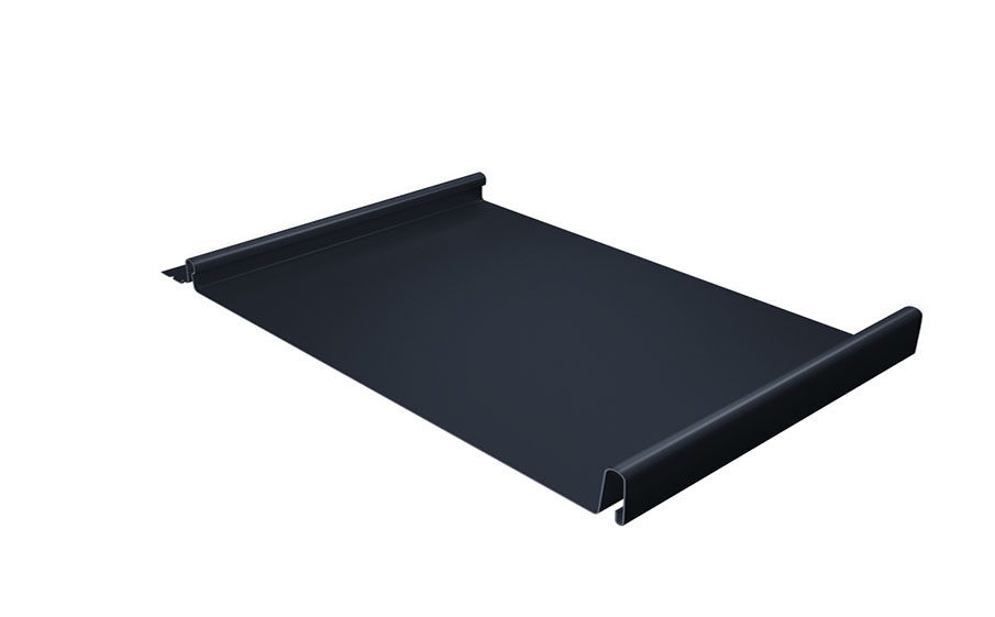 Фальцевая кровля Grand Line Кликфальц® PE RAL 7024 мокрый асфальт 