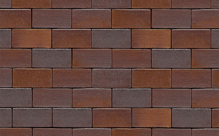 Клинкерная брусчатка Westerwaelder Klinker PK84 Rotbraun-bunt, 200*100*52 мм