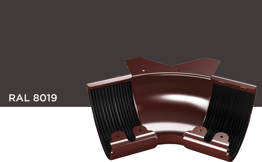 Внутренний регулируемый угол Galeco 100-165 градусов для системы STAL D 135/90 мм, RAL 8019