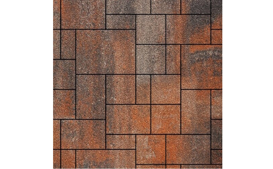 Плитка тротуарная SteinRus Инсбрук Альпен А.7.Псм.4, Native, ColorMix Рей, толщина 40 мм