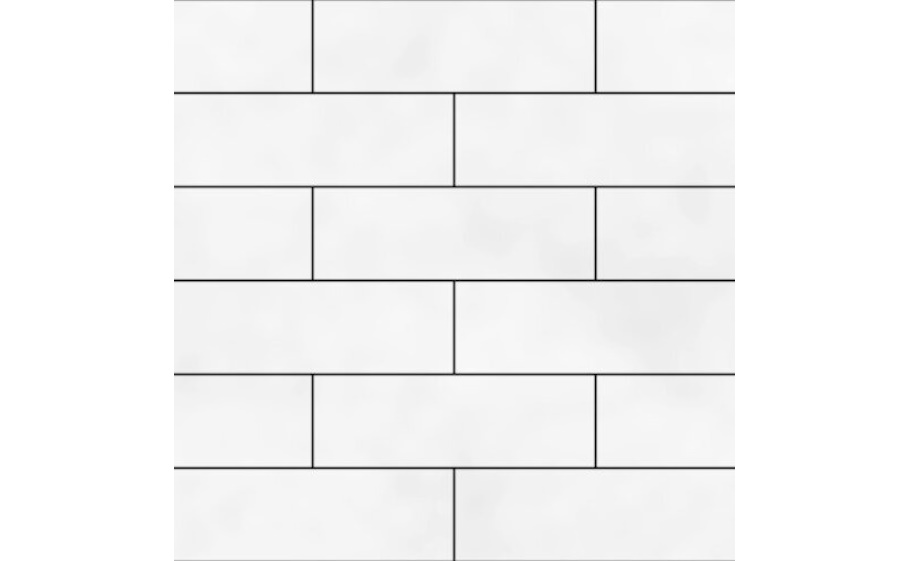 Плитка тротуарная SteinRus Гранада Б.7.П.8 гладкая, белый, 600*200*80 мм