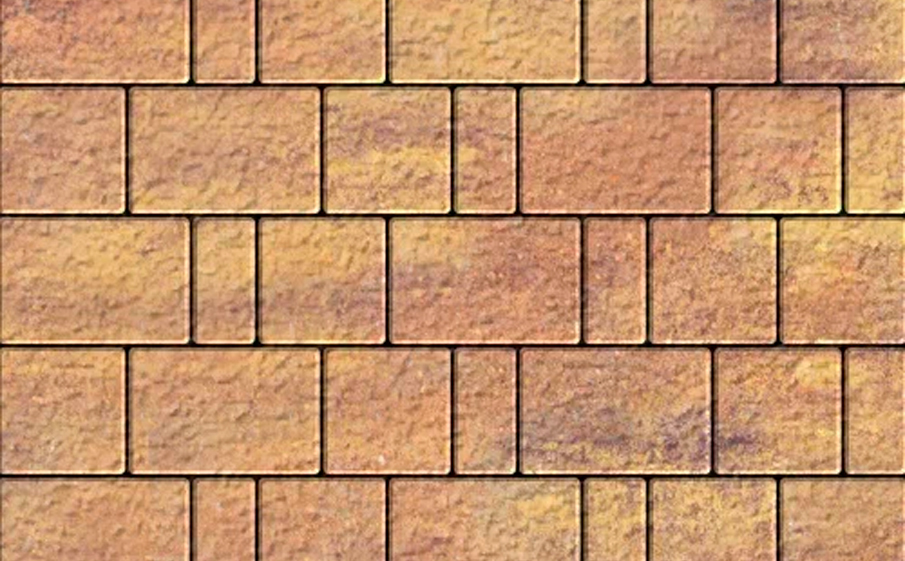 Плитка тротуарная SteinRus Бергамо А.6.Псм.4, Antico, ColorMix Бромо, толщина 40 мм