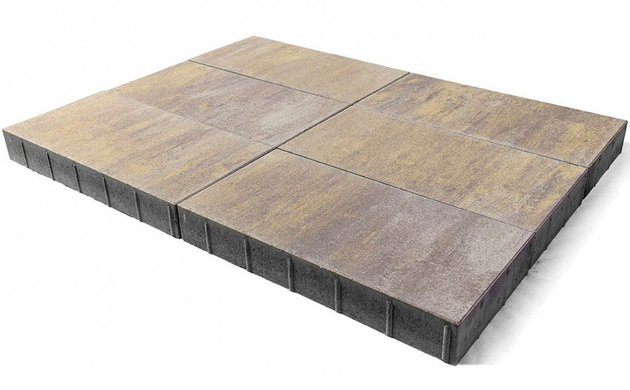 Плитка тротуарная BRAER Сити Color Mix Степь, 300*300*80 мм