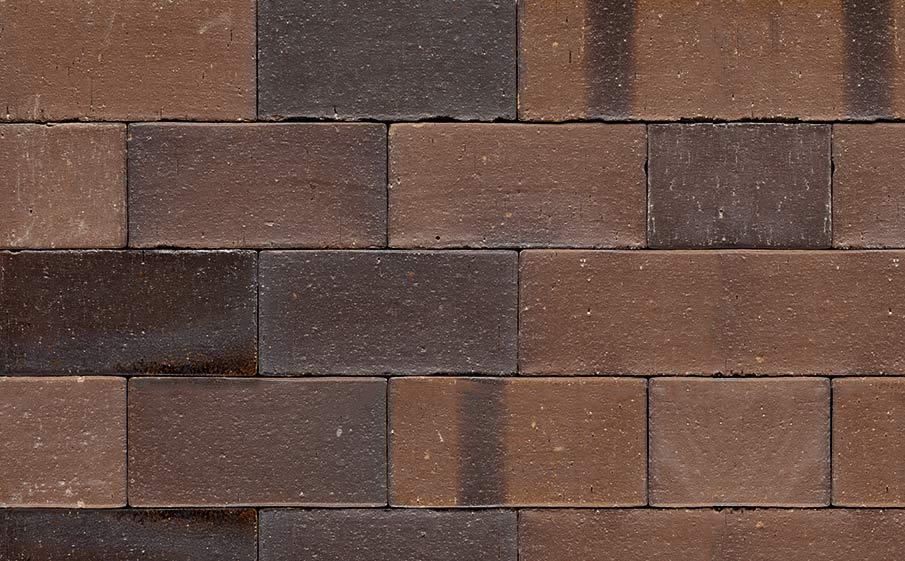 Тротуарная клинкерная брусчатка Muhr №33A Schwarz-braun, 290*90*52 мм