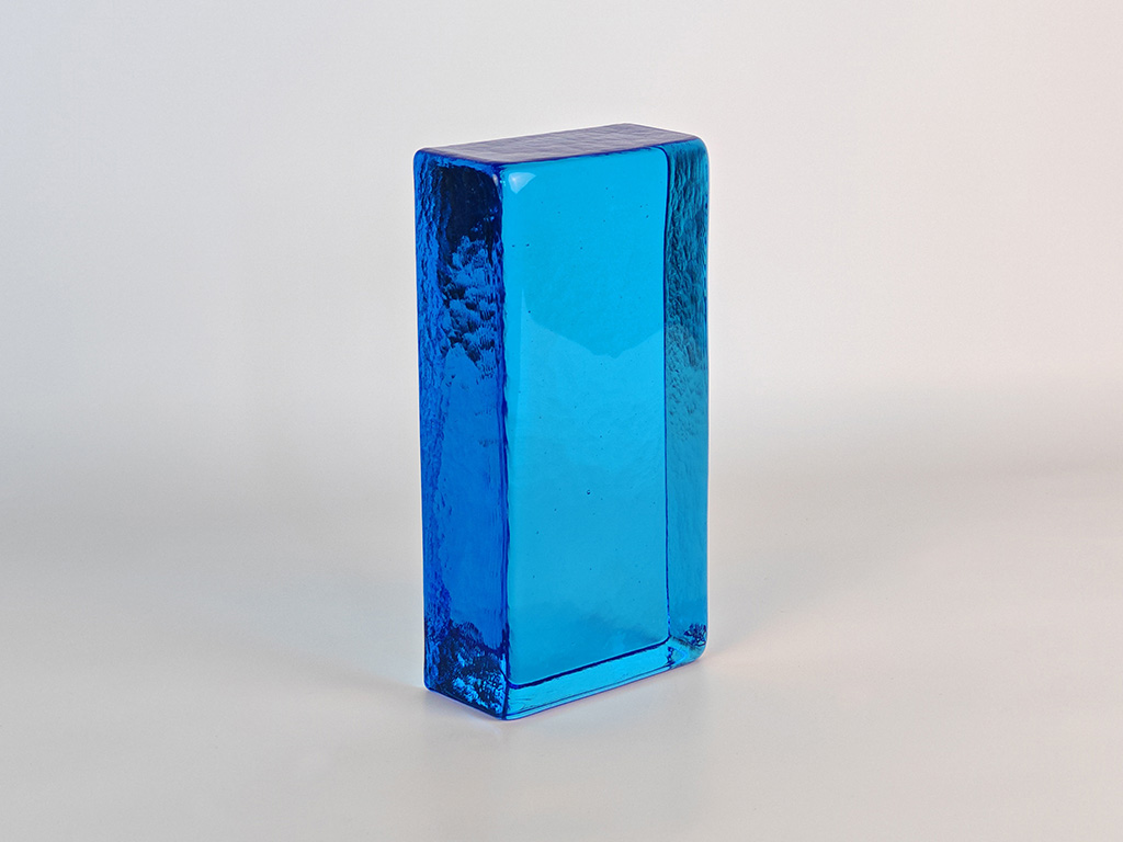Стеклянный кирпич Blue, 200*100*50 мм