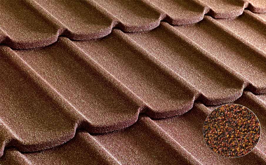 Композитная черепица рядовая Metrotile Mistral Burgundy