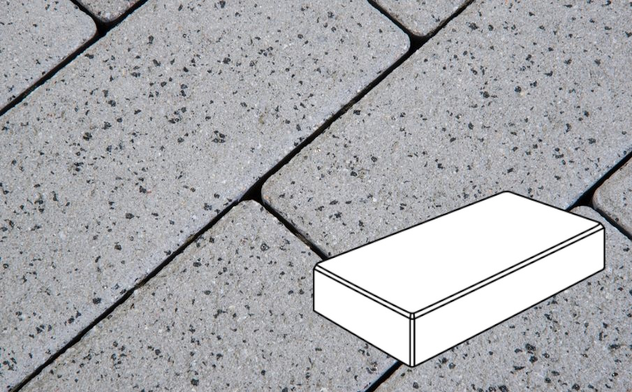 Плитка тротуарная Готика, Granite FERRO, Картано В.3.П.10, Белла Уайт, 300*150*100 мм