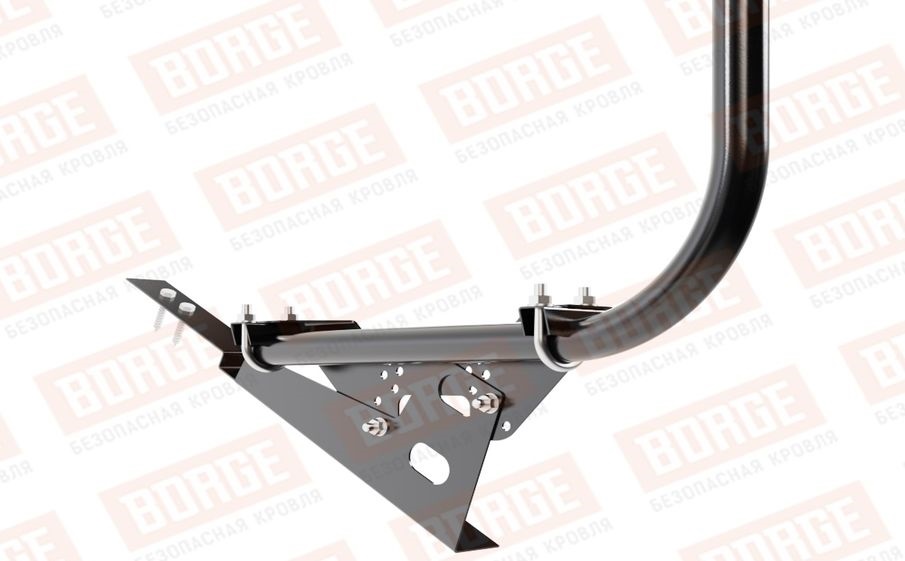 Кровельное ограждение Borge для черепичной кровли оцинкованное RAL 9005, 300*120 см