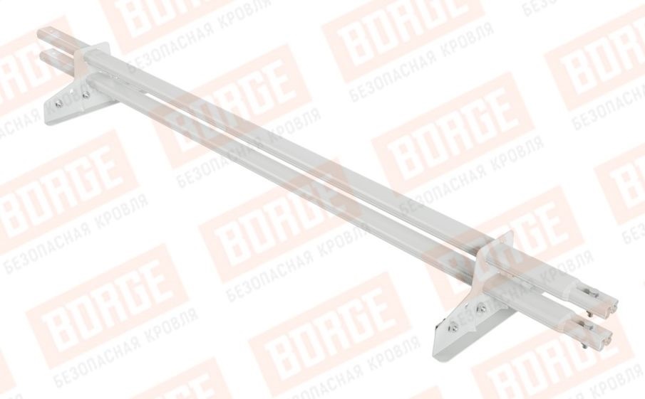 Снегозадержатель трубчатый Borge для фальцевой кровли оцинкованный RAL 9003, 1,5 м