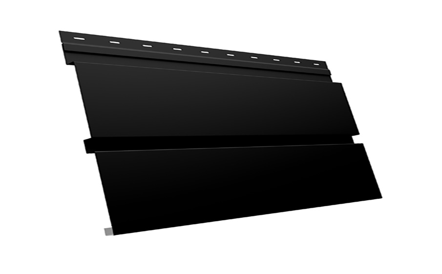 Софит металлический Grand Line Квадро брус без перфорации, сталь 0,5 мм GreenCoat Pural BT Matt, RR 33 черный