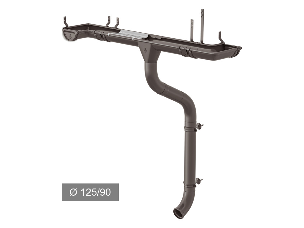 Водосточная система Aquasystem PE dRain 125/90 мм RR 32