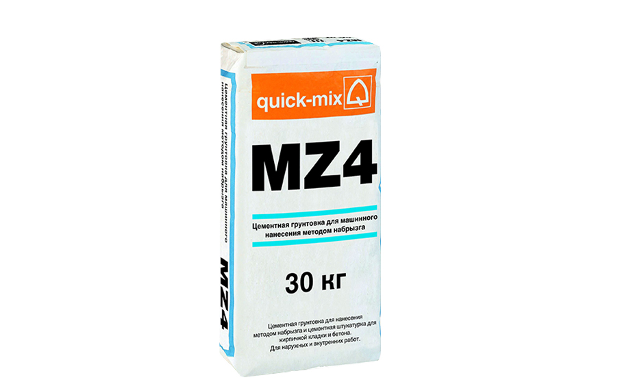 Цементная грунтовка quick-mix MZ 4 для машинного нанесения методом набрызга, 30 кг
