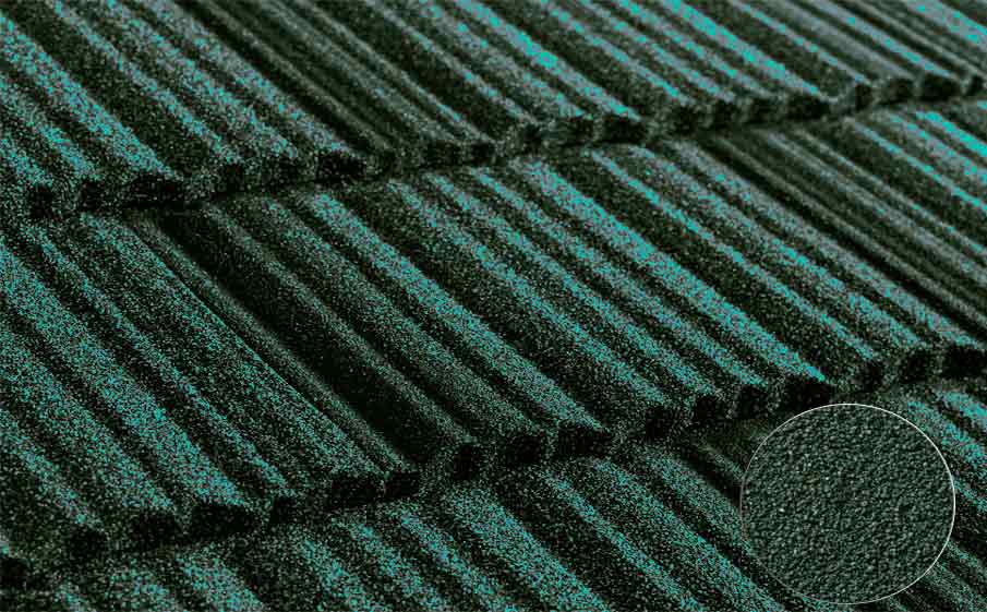 Композитная черепица рядовая Metrotile Shake Dark green