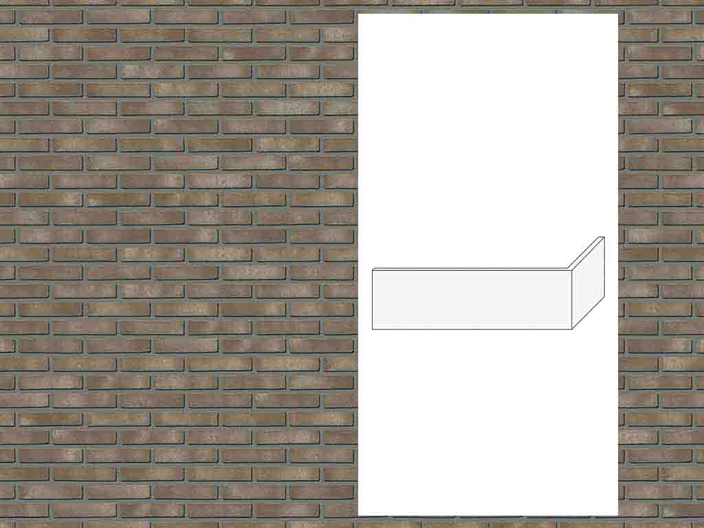 Гибкий кирпич StoCleyer Brick, угловой элемент 4/4 corner, 11155 серый, NF