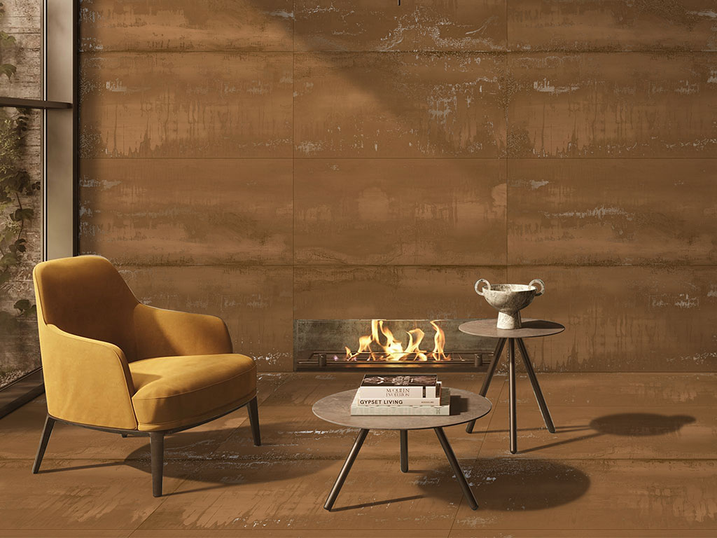 Керамогранит ENNFACE Oxido Copper Carving, 1200*600*9 мм