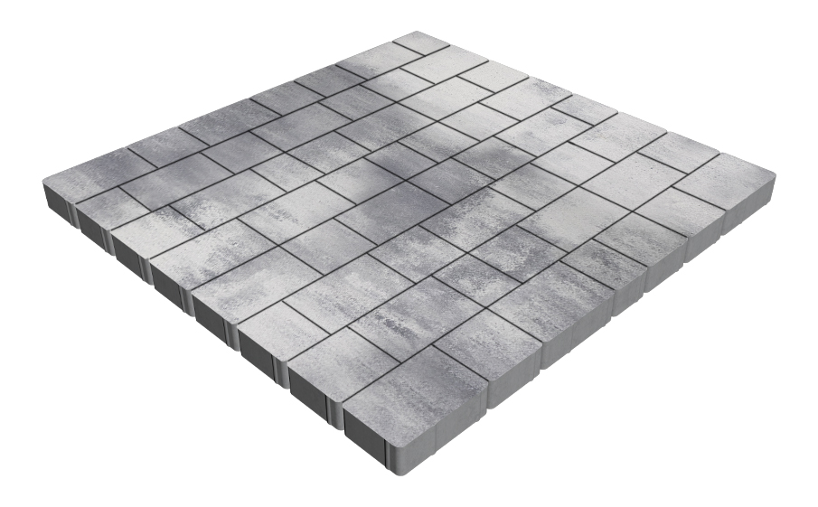 Плитка тротуарная SteinRus Инсбрук Альт Брик Б.8.Фсм.6, гладкая, Монохром, толщина 60 мм