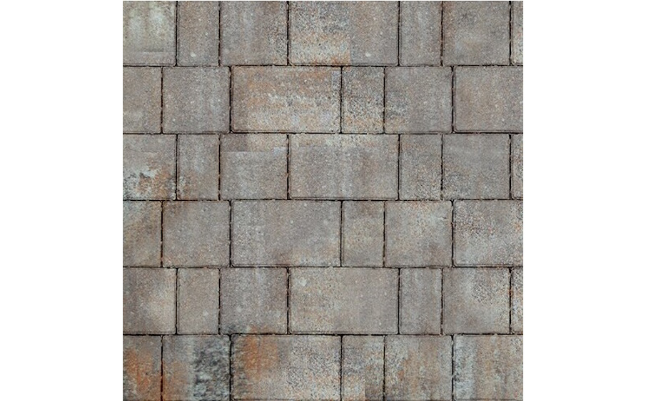 Плитка тротуарная SteinRus New City Street В.8.Псм.8, гладкая, ColorMix Берилл, толщина 80 мм