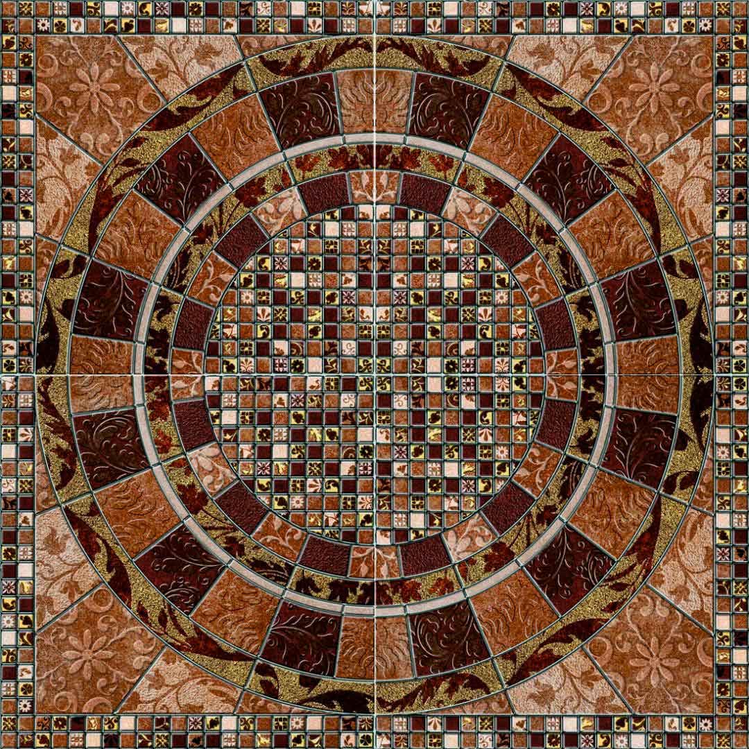 Клинкерная декоративная вставка Gres Aragon Roseton Geo Tierra, 650*650*16 мм