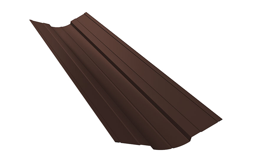 Планка ендовы верхней фигурной 70*70 мм Grand Line Satin Matt RAL 8017, 2,5 м