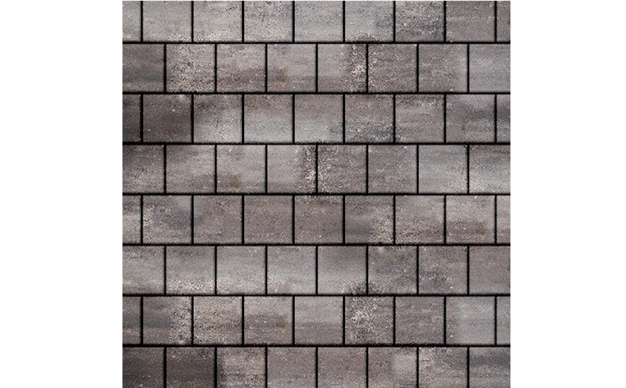 Плитка тротуарная SteinRus Армор В.2.К.8, гладкая, ColorMix Умбра, 100*100*100 мм