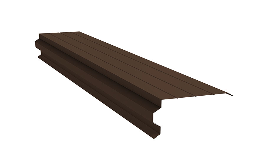 Планка торцевая фигурная 90*110 мм Grand Line Satin Matt RAL 8017, 2,5 м