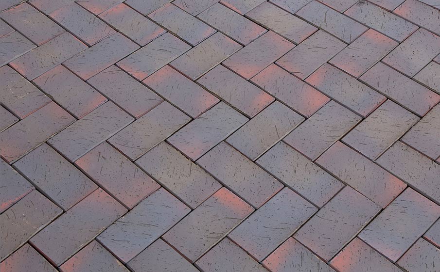 Клинкерная брусчатка Lode Etna темно-пестрая шероховатая, 200*100*47 мм