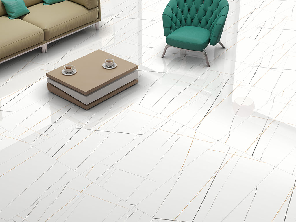Керамогранит ENNFACE Sahara Bianco Glossy, 1200*600*9 мм