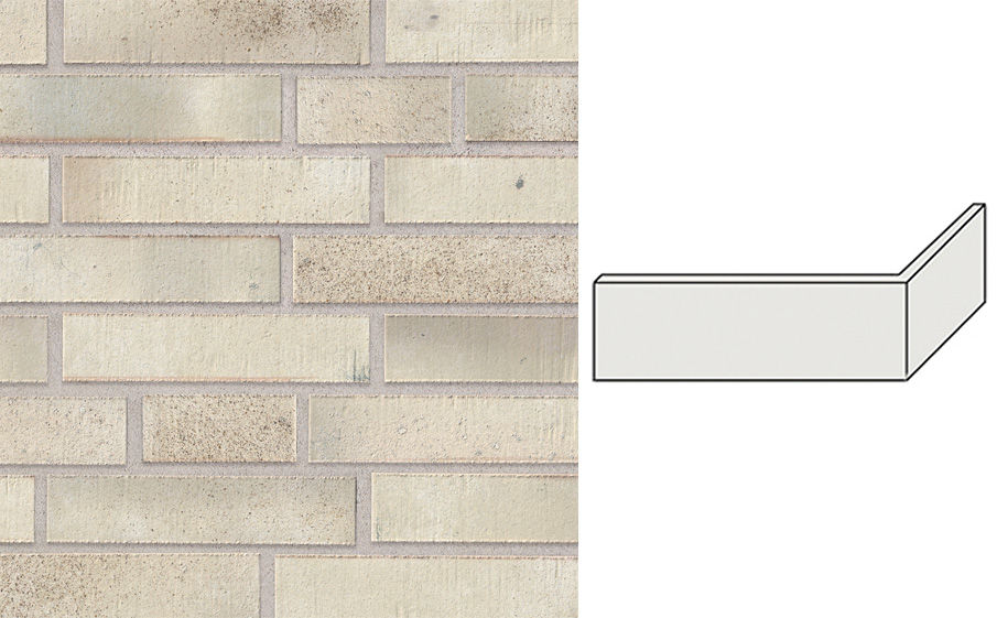 Клинкерная плитка угловая Stroeher Wasserbrand, 671 kornbeige, 240*115*71*12 мм