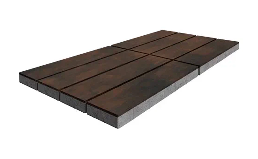 Плитка тротуарная SteinRus Гранада Б.7.П.8, гладкая, ColorMix Бомонт, 600*200*80 мм