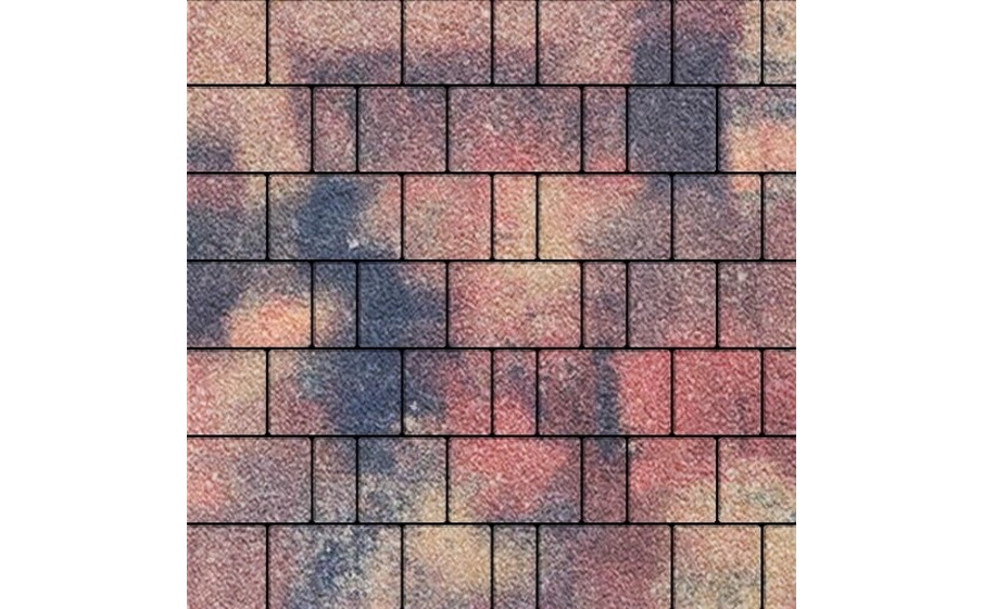 Плитка тротуарная SteinRus, Бельпассо А.23(М).Псм.4, Native, ColorMix Оригон, толщина 40 мм