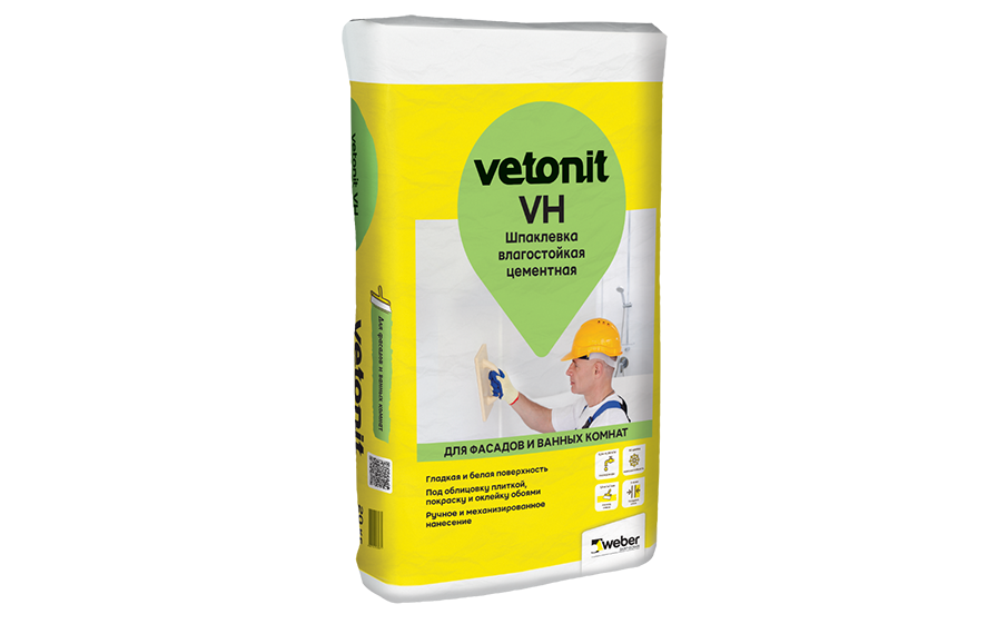 Финишная шпаклевка vetonit VH, белый, 20 кг