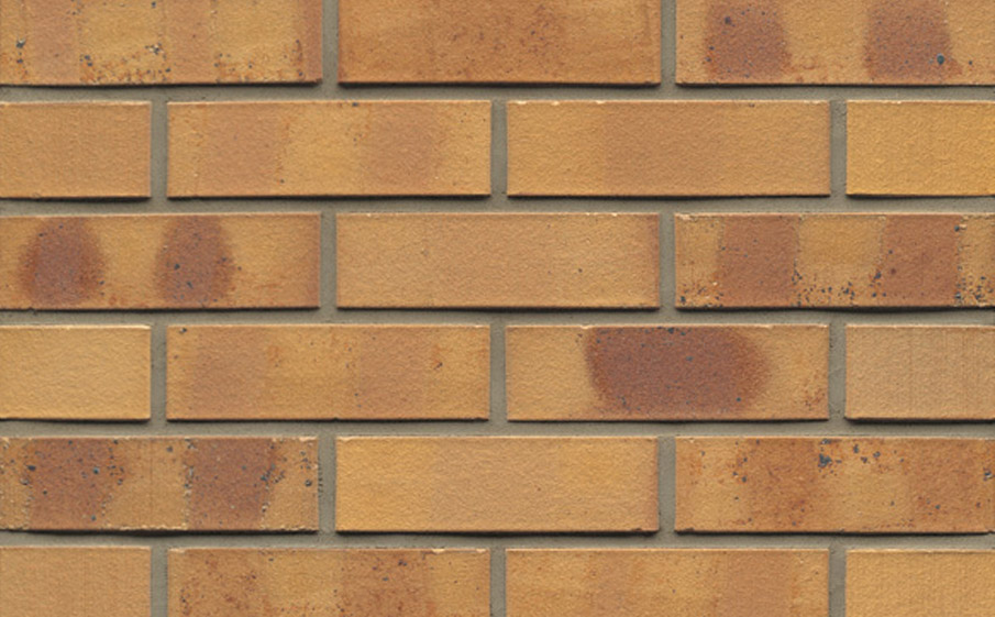 Кирпич клинкерный Muhr 06 K Hellbraun-bunt Kohle гладкий, Spalter NF, 240*55*71 мм