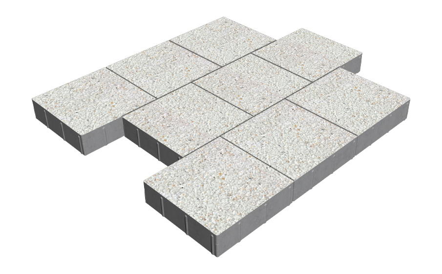 Плитка тротуарная SteinRus Валенсия Б.3.К.8, Доломит, Backwash, 300*300*80 мм