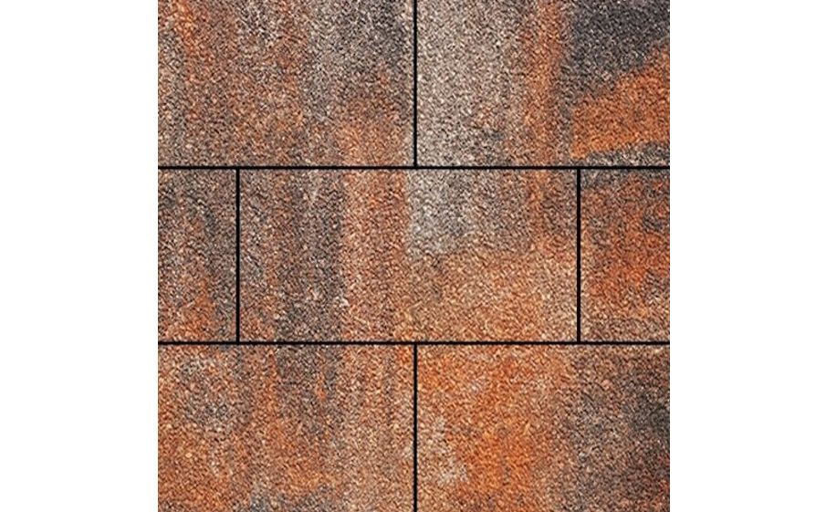 Плитка тротуарная SteinRus Парк Плейс Б.3.П.8 Native, ColorMix Рей, 600*300*80 мм