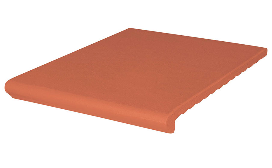 Клинкерная ступень венецианская гладкая King Klinker 01 Ruby red, 330*245*14 мм