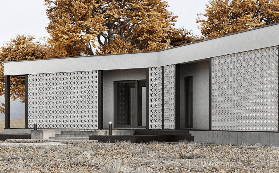 Декоративный бриз-блок Mesterra Кобого / Cobogo 0101, под покраску, 250*250 мм