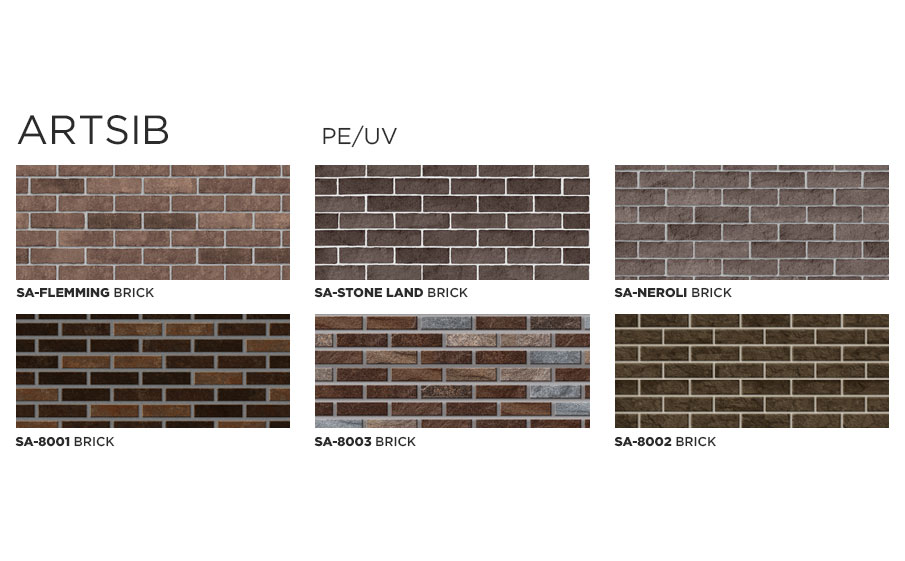Стальная композитная панель SIBALUX Сталь ARTSIB BRICK