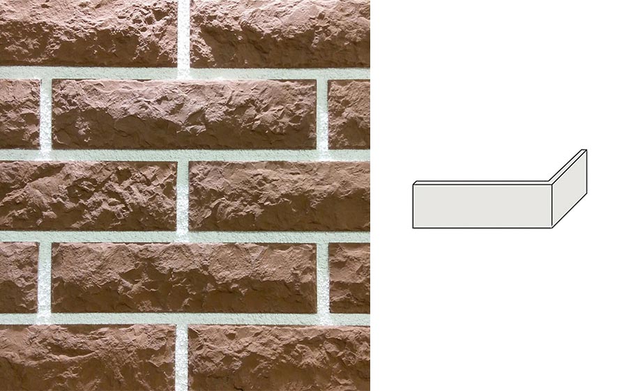 Облицовочный камень Redstone угловой элемент Marble ML-83/U, 225*70*79 мм