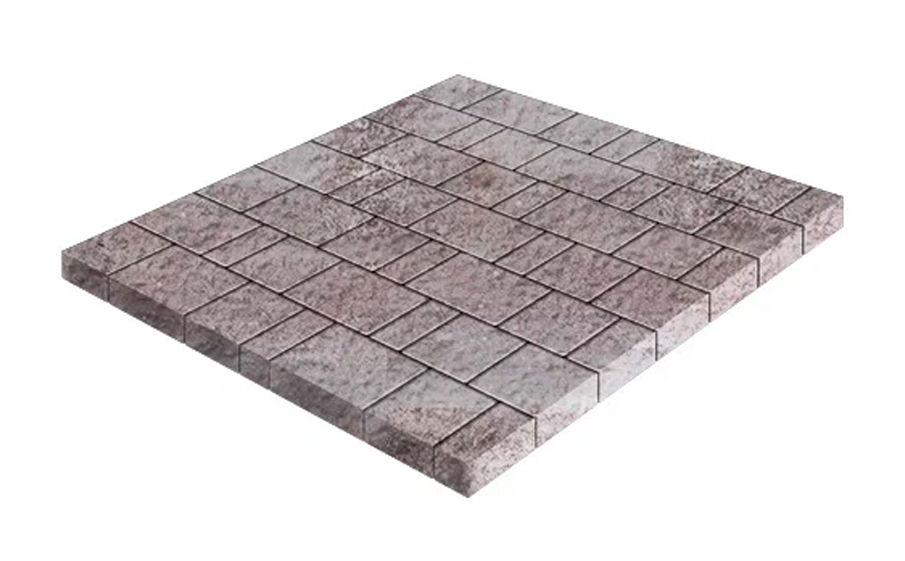 Плитка тротуарная SteinRus Бергамо А.6.Псм.4, Antico, ColorMix Умбра, толщина 40 мм