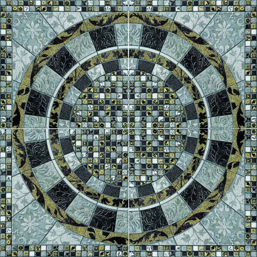Клинкерная декоративная вставка Gres Aragon Roseton Geo Acero, 650*650*16 мм