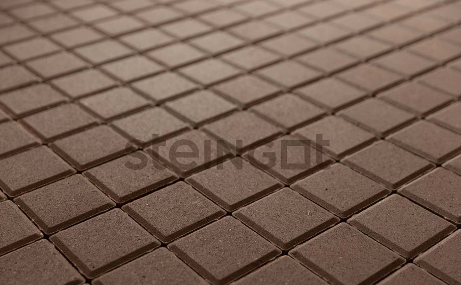 Плитка тротуарная Steingot Моноцвет, Квадрат, темно-коричневый, 300*300*80 мм