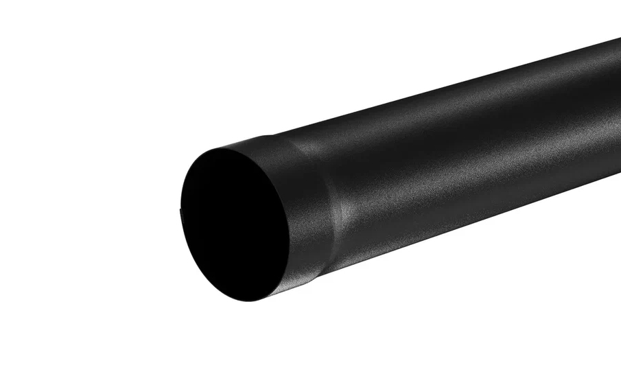 Труба водосточная Aquasystem PE dRain RAL 9005 для системы D 125/90 мм, 1 м